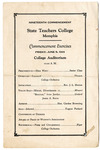 1931 West Tennessee State Teachers College commencement program