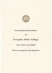 Memphis State College commencement, 1945. Invitation