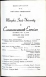 Memphis State University commencement, 1958 May. Program