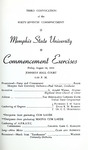 Memphis State University commencement, 1959 August. Program