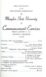 Memphis State University commencement, 1959 January. Program