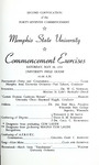 1959 May Memphis State University commencement program