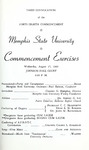 Memphis State University commencement, 1960 August. Program