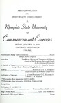 Memphis State University commencement, 1960 January. Program