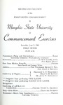 Memphis State University commencement, 1961 June. Program