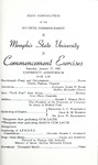 Memphis State University commencement, 1962 January. Program