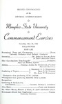 Memphis State University commencement, 1962 May. Program