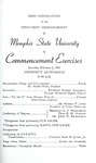 Memphis State University commencement, 1963 February. Program