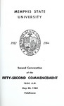 1964 May Memphis State University commencement program
