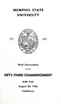 1965 August Memphis State University commencement program