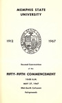 1967 May Memphis State University commencement program