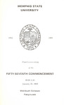 Memphis State University commencement, 1969 January. Program