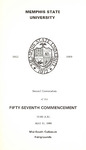 Memphis State University commencement, 1969 May. Program