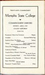 Memphis State College commencement, 1941. Program