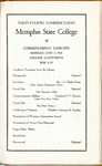 Memphis State College commencement, 1946. Program