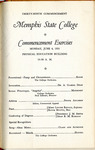 1951 Memphis State College commencement program