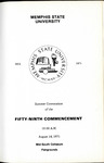 1971 August Memphis State University commencement program