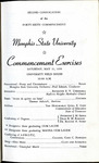 Memphis State University commencement, 1958 May. Program