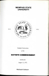 1972 August Memphis State University commencement program