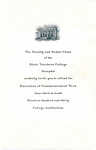 1930 West Tennessee State Teachers College commencement invitation