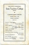 West Tennessee State Teachers College Commencement Program, 1940