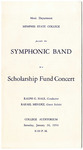 Memphis State College Symphonic Band concert program, 1954