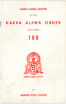 Kappa Alpha fraternity booklet, Memphis State College, 1952