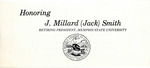 President J. Millard Smith's recognition dinner invitation, 1960