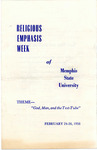 Memphis State University Religious Emphasis Week program, 1958