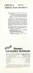 Opera, Memphis State College/University, 1949-1959