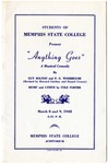 Anything Goes program, Memphis State College, 1948